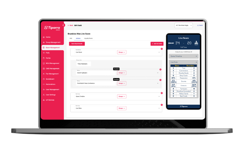 Tiparra CMS admin portal
