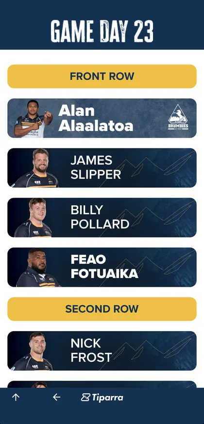 ACT Brumbies Rugby app screenshot 2