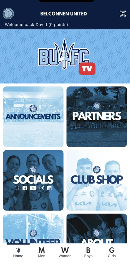 BUFC app screenshot 1