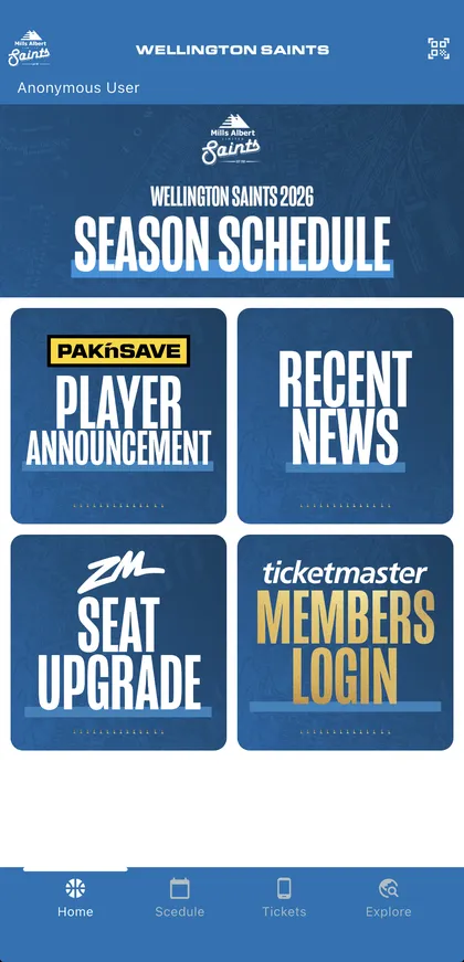 Wellington Saints app screenshot 1