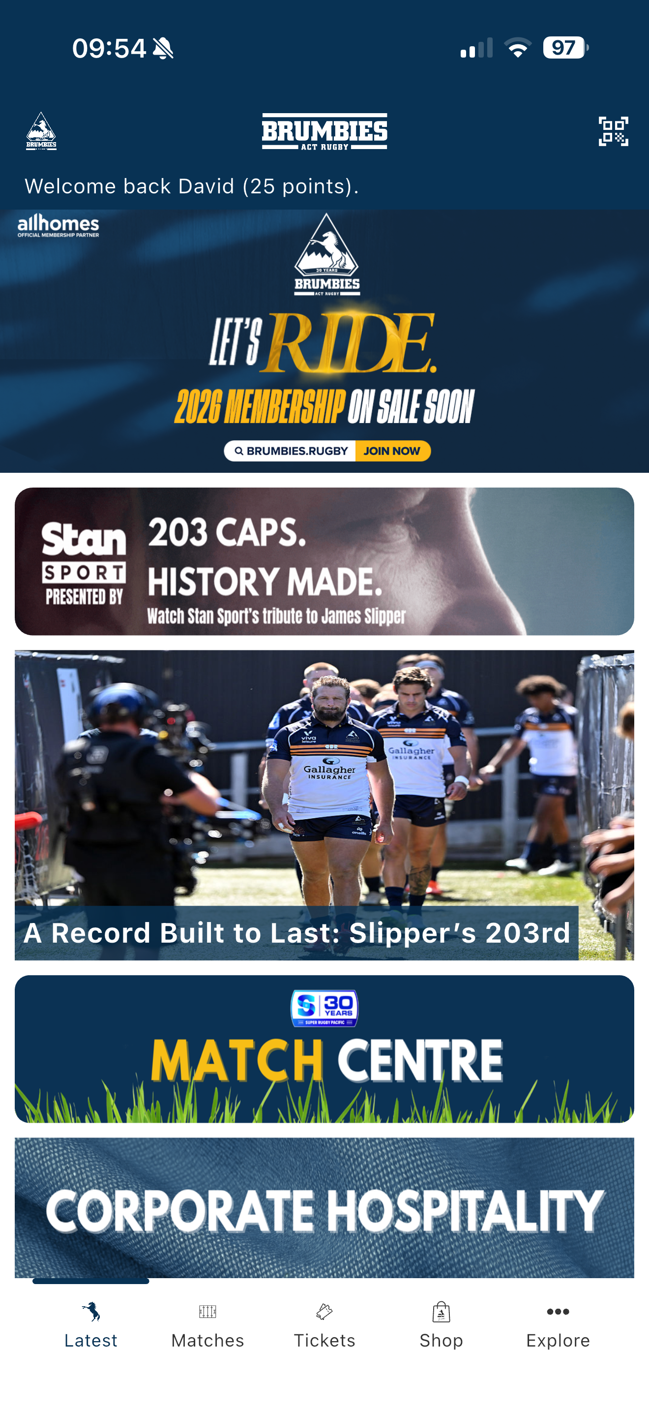 ACT Brumbies app