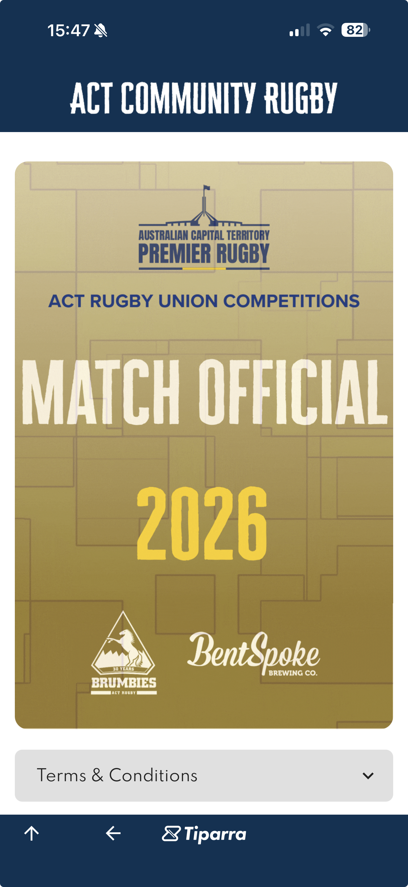 Digital match official pass